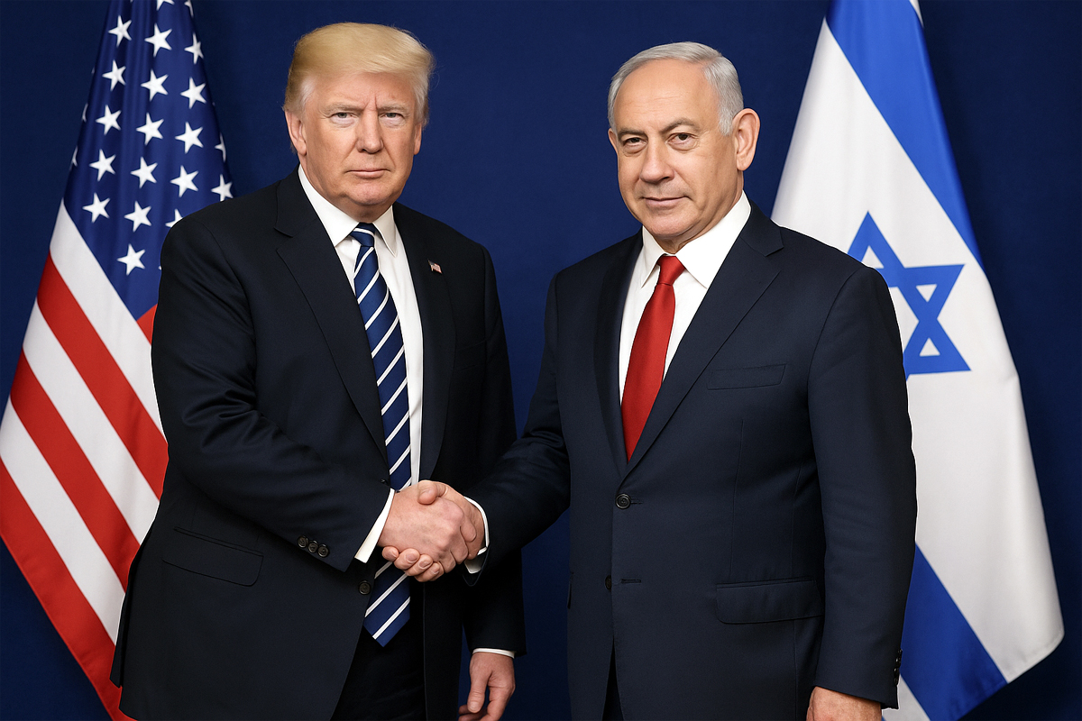 PICTURES Donald Trump and Benjamin Netanyahu. Image obtained with Artificial Intelligence.