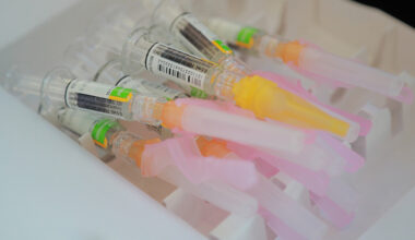 Photo of flu shots.