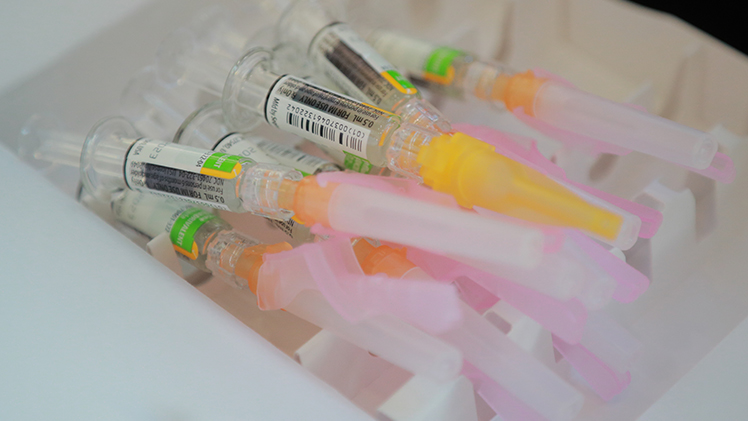 Photo of flu shots.
