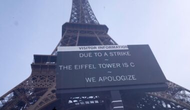 Eiffel Tower closed as nationwide strikes held across France against austerity