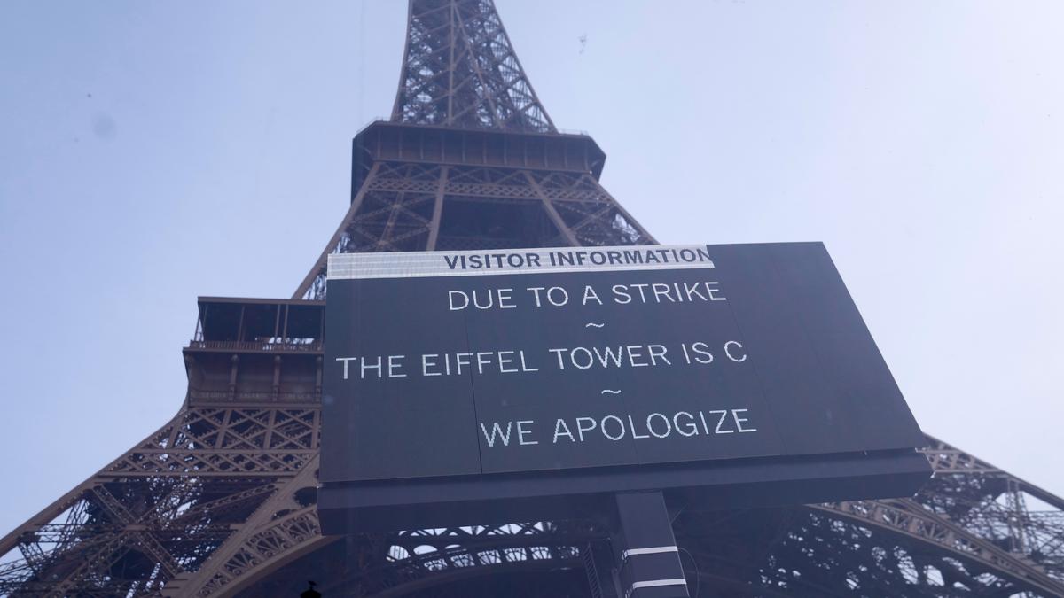 Eiffel Tower closed as nationwide strikes held across France against austerity