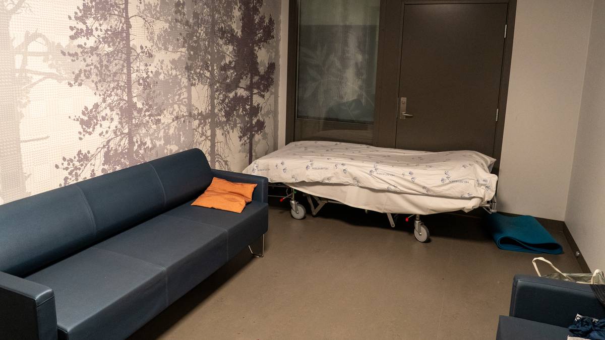 en seng og en sofa i et rom