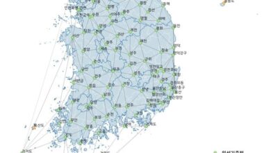 The GNSS control points used for positioning services provided by the South Korea's government. Green dots = installed stations; orange dots = to be installed by the end of this year. (Image: National Geographic Information Institute)