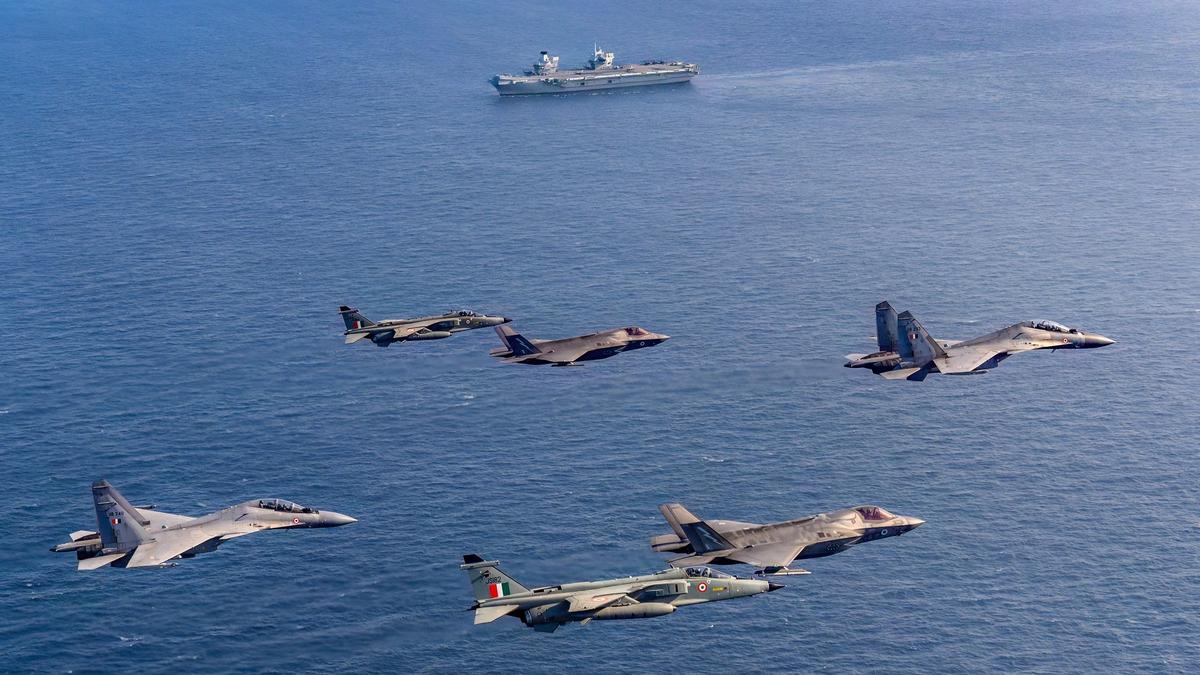 IAF conducts joint exercise with U.K.’s carrier strike group in Indian Ocean
