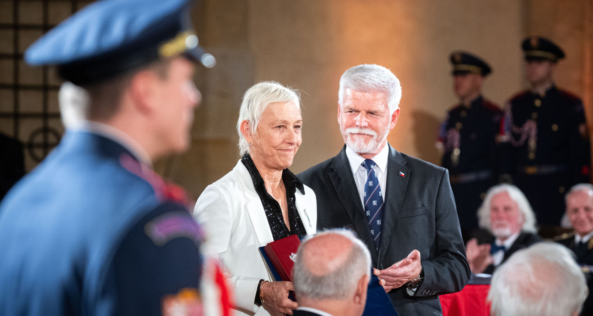 Navratilova receives highest state honor from Czech president
