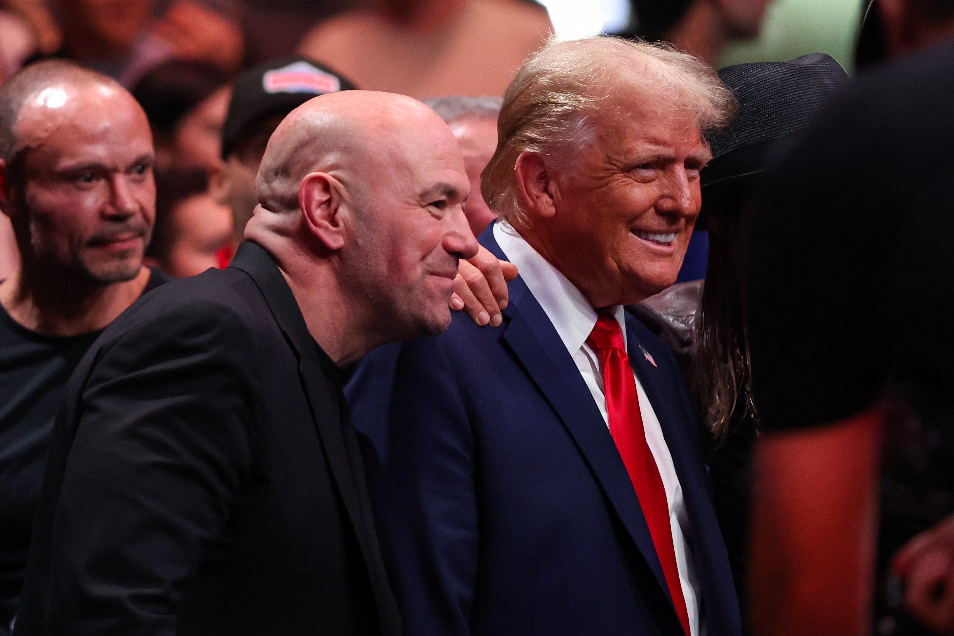 UFC president Dana White (left) with US president Donald Trump