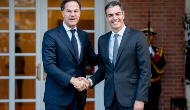 Pedro Sanchez Receives Nato Secretary General Mark Rutte
