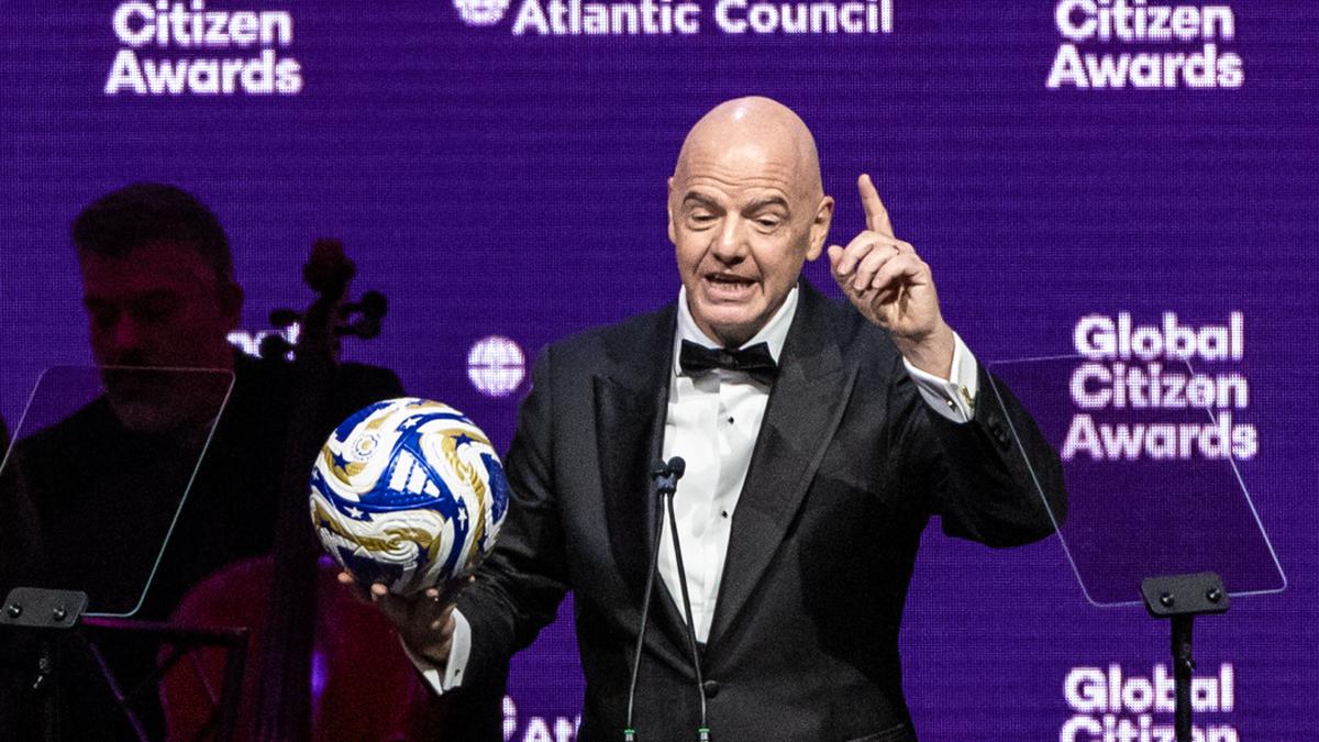 FIFA president Infantino: Football cannot solve conflict, but carries message of peace