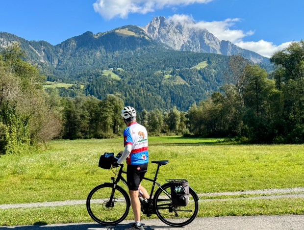 Pausing in East Tyrol to look at the Gailtal Alps, sometimes considered a part of the Dolomites. Virginia S. Mason