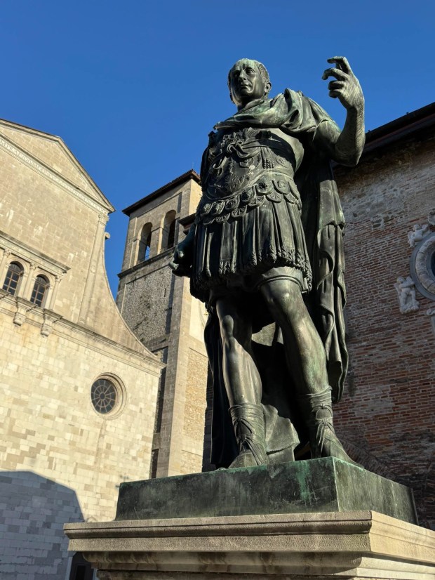 A statue of Julius Caesar in the town of Cividale...