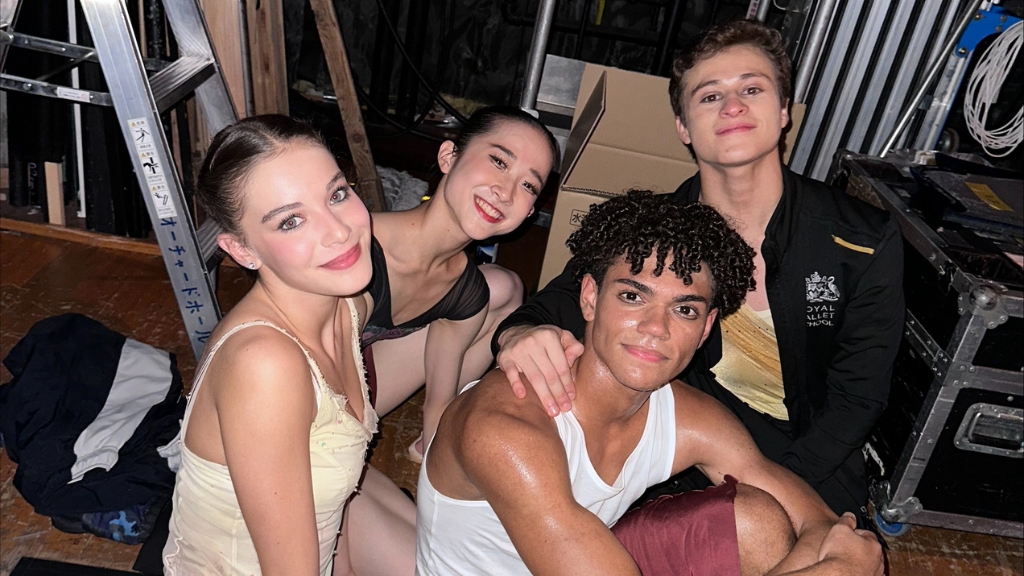 Pre-professional students backstage at the ygp japan gala