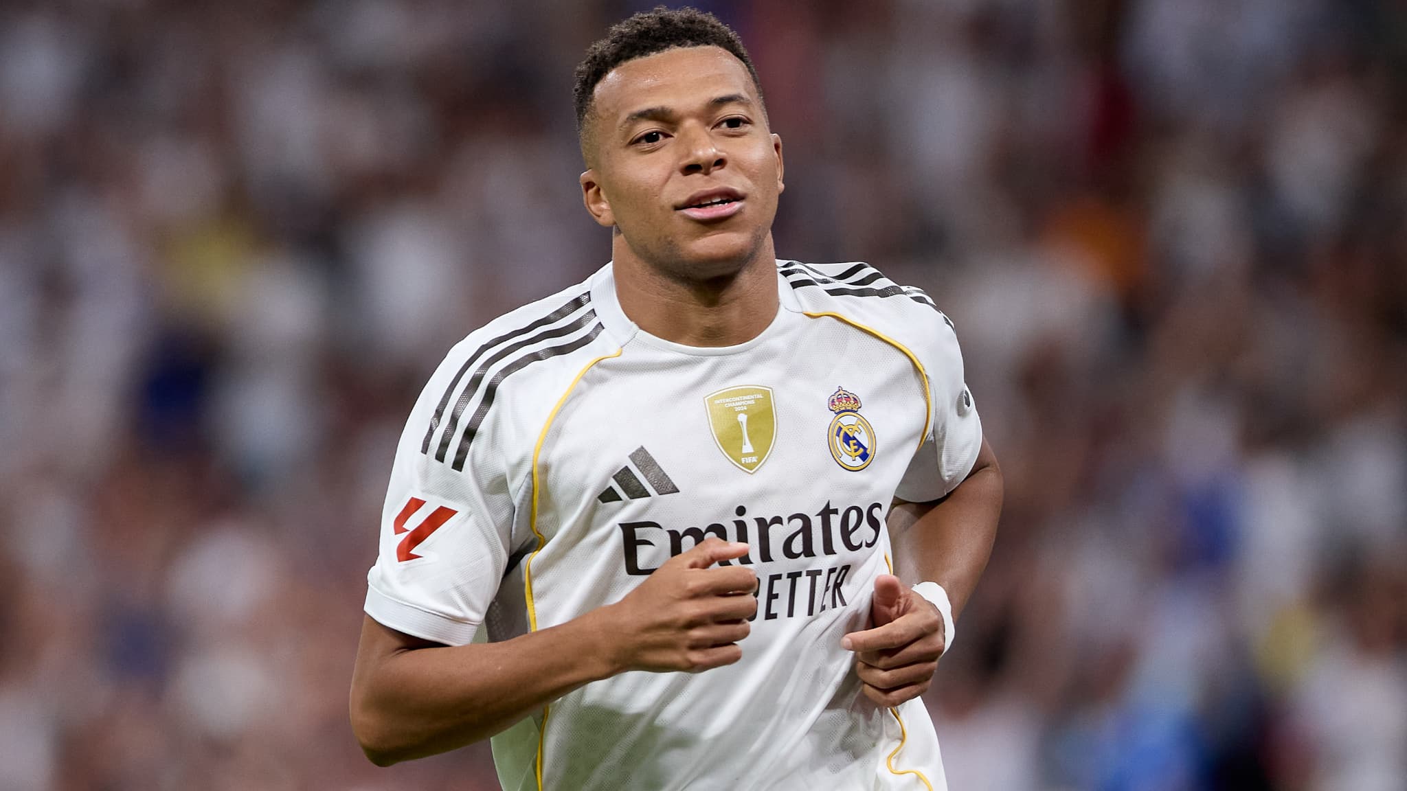 Kylian Mbappé avec le Real Madrid, le 4 octobre 2025.
