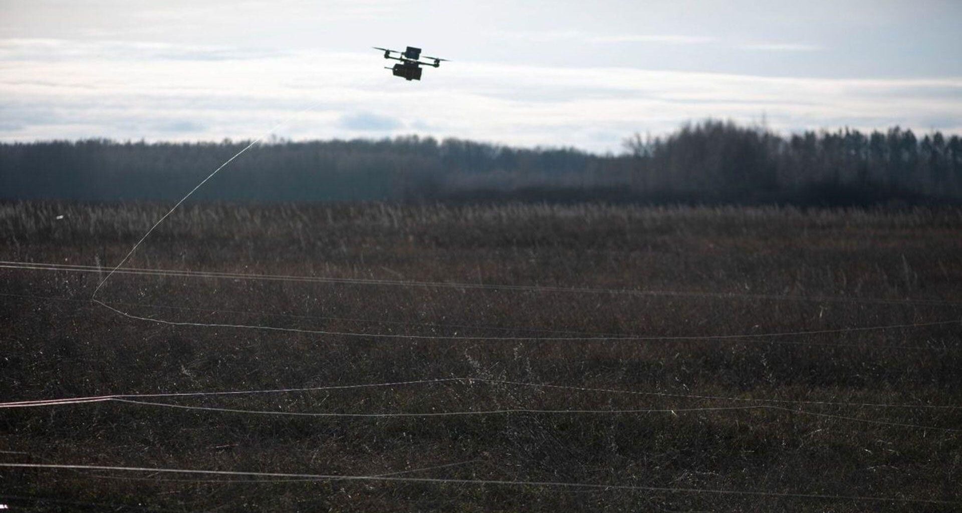 Ukraine’s rotating barbed wire drone barriers discovered by Russians — motorized barriers tear and slice the fiber-optic lines that jam-proof drones leave in their trail