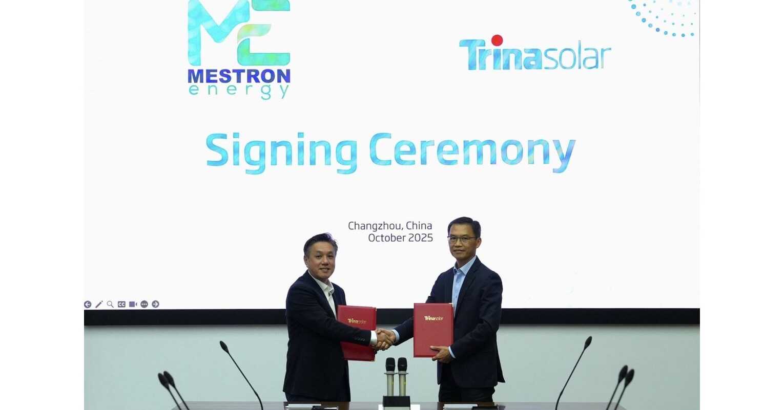 Trinasolar and Mestron Energy Ink MOU to Strengthen Malaysia's National Energy Transition Roadmap Goals