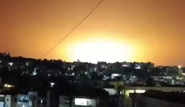 Israeli Air Force airstrike on Hezbollah storage facility. 17 October 2025.