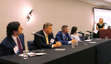 From left: Rob Mosher, Interstate Natural Gas Association of America; Mike Dirrane, Enbridge; Christopher Stutz, Iroquois Gas; Natalie Cooper Grindle, Williams; Alana Daly, Northeast Gas Association