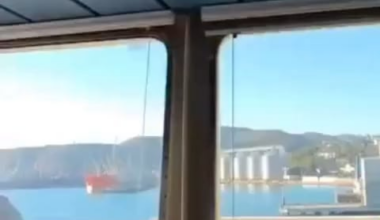 Close-up video of a surface drone strike at Tuapse's 6th oil pier, filmed by foreign workers on September 24th, 2025, Russia.