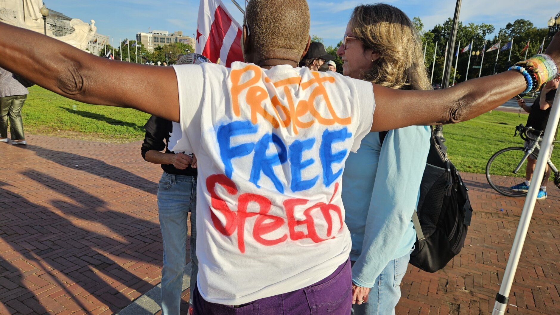 woman protesting