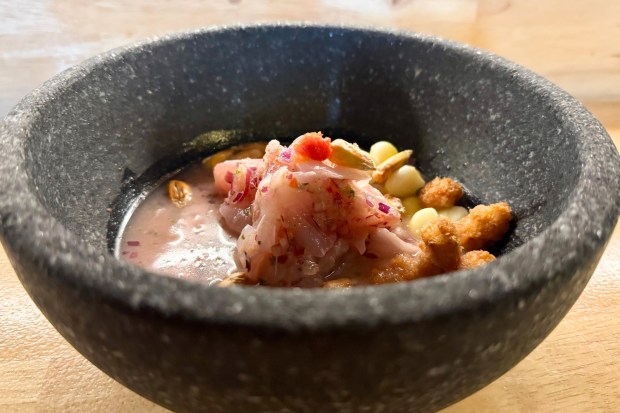 Peruvian ceviche from Akashiro in Fullerton. (Photo by Brock Keeling, Orange County Register/SCNG)