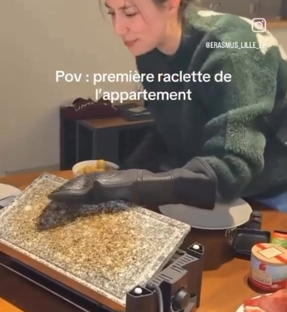 French people violating Raclette equipment