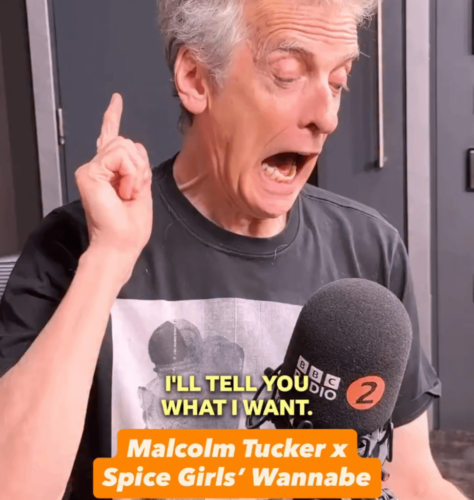 Peter Capaldi's interpretation of the Spice Girls "Wannabe"