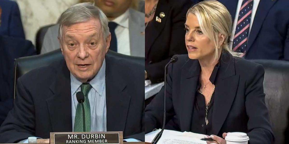 ​Pam Bondi stonewalls senator with pointblank refusal to discuss Epstein list | "Eventually you're going to have to answer for your conduct in this," Durbin concluded. "You won't do it today, but eventually you will."