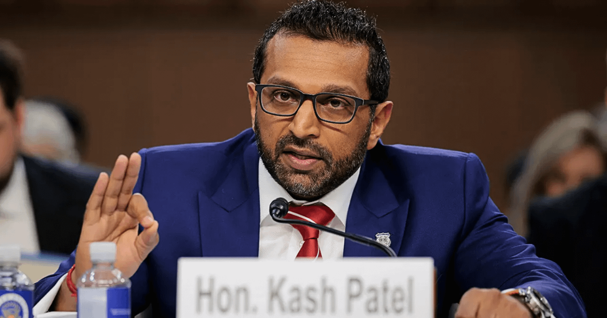 Kash Patel Now Says There is 'No Evidence' Epstein Trafficked Young Women