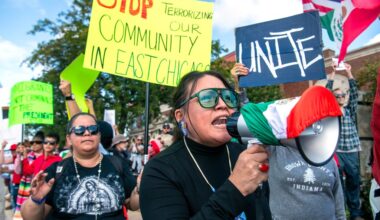 Hundreds gather in East Chicago to protest immigration arrests