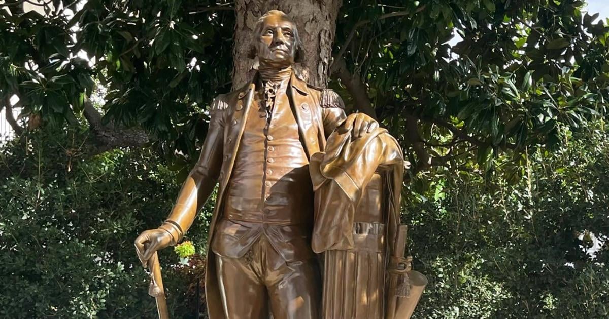 White House adds a George Washington statue to the Rose Garden