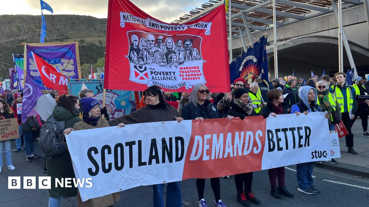 Thousands march in Edinburgh calling for action to end poverty