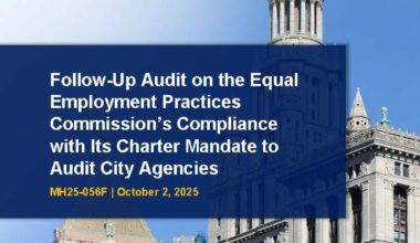 Follow-Up Audit on the Equal Employment Practices Commission’s Compliance with Its Charter Mandate to Audit City Agencies