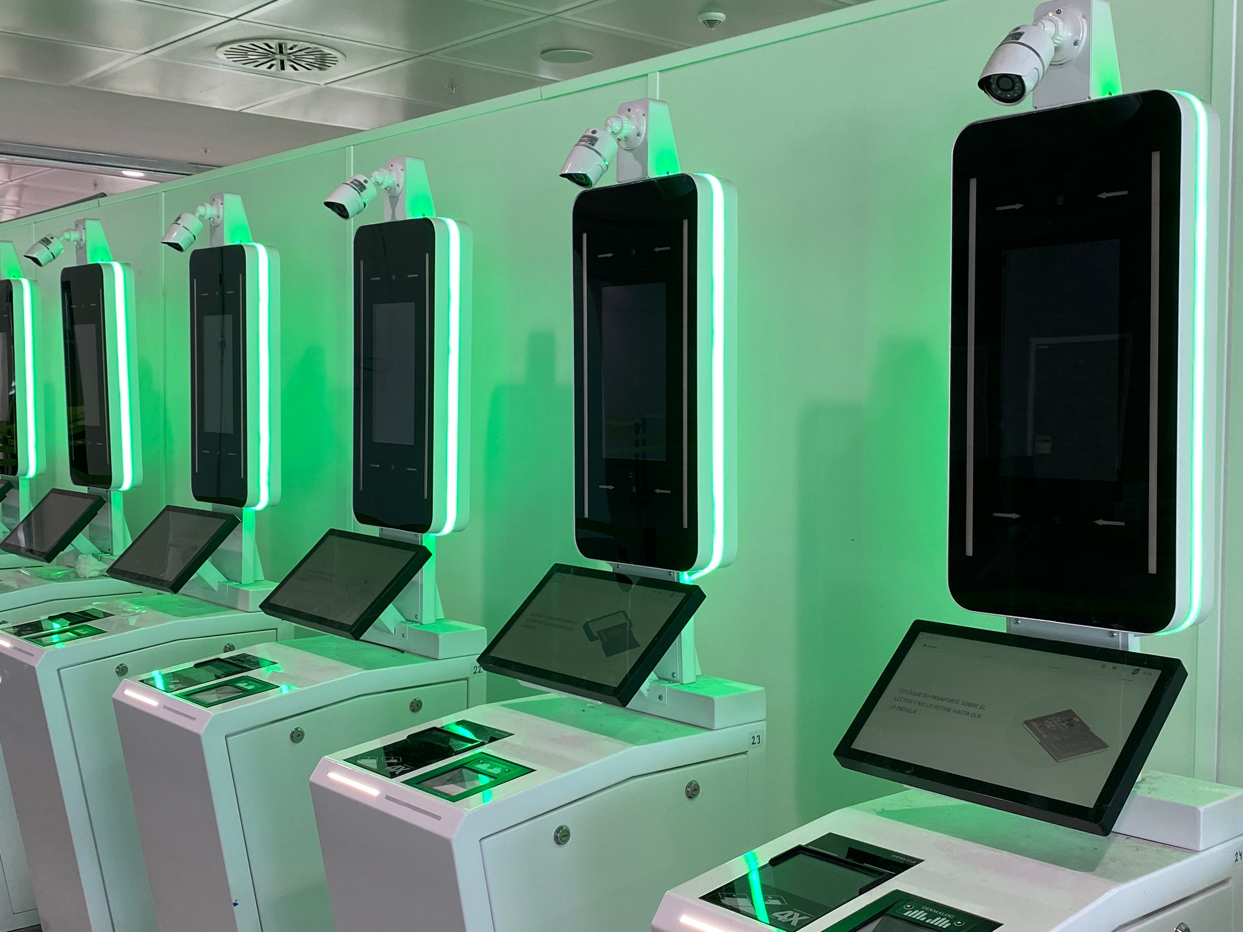 Ready and waiting: Entry-exit system kiosks at Palma airport