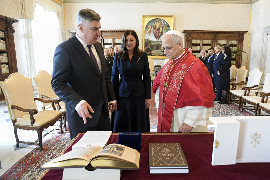 Pope Leo and Croatian President Zoran Milanovic