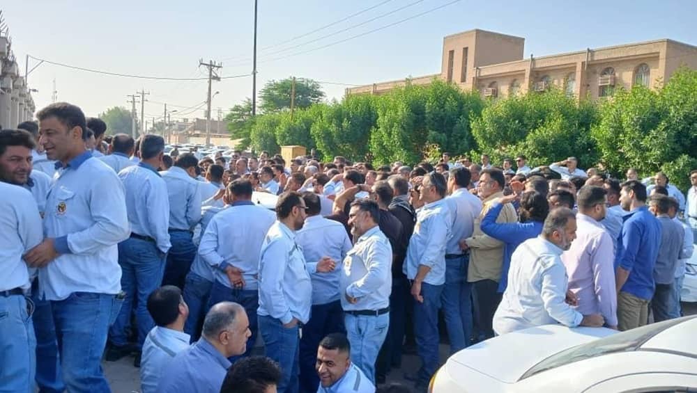 Protest rally by electricity workers in Ahvaz (October 25, 2025)