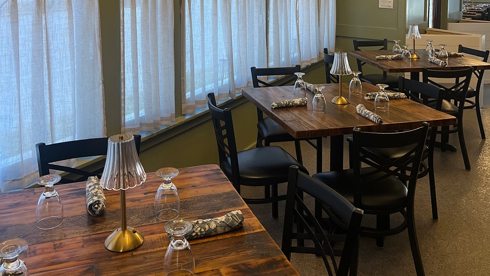 The renovated dining room at the new Purple Olive location on Anastasia Island