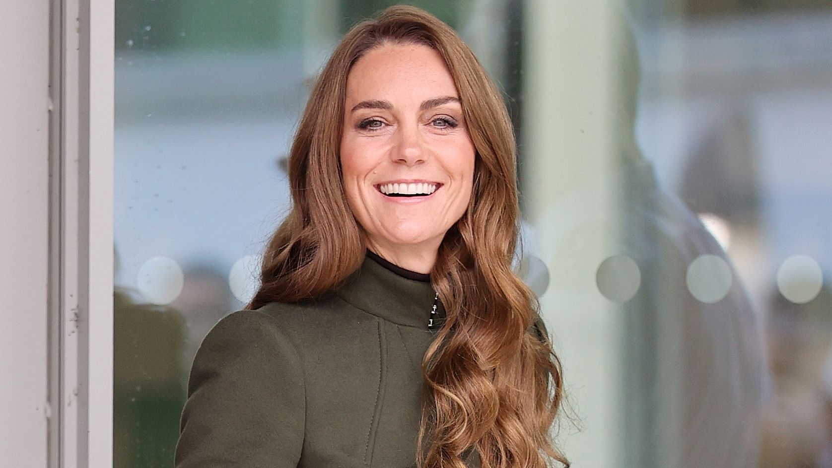 Catherine, Princess of Wales smiles as she visits the Northern Ireland Fire &amp; Rescue Service’s (NIFRS) new Learning and Development College on October 14, 2025
