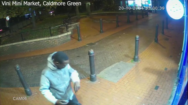 Screen grab taken from CCTV video dated 10/20/24 issued by British Transport Police of Deng Chol Majek entering a store on Caldmore Green after the attack. Majek, an asylum seeker from Sudan, is on trial for the murder of hotel worker Rhiannon Skye Whyte, who was stabbed 23 times on a platform at Walsall's Bescot Stadium station. Issue date: Friday October 17, 2025. PA Photo. Photo credit should read: British Transport Police/PA Wire NOTE TO EDITORS: This handout photo may only be used for editorial reporting purposes for the contemporaneous illustration of events, things or the people in the image or facts mentioned in the caption. Reuse of the picture may require further permission from the copyright holder.