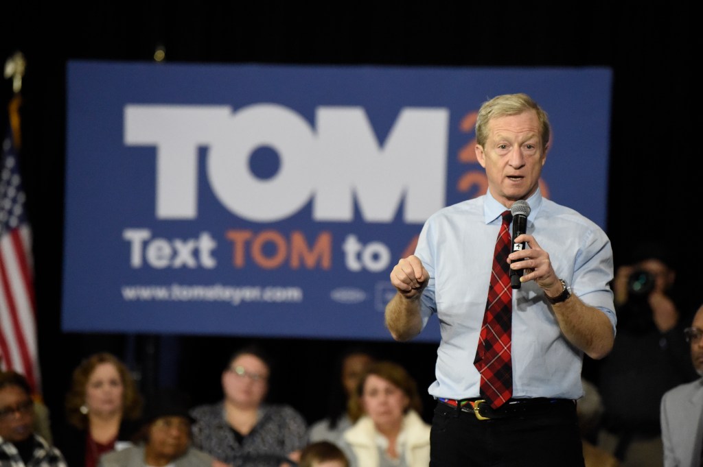 A good week for Tom Steyer, a bad week for Betty Yee