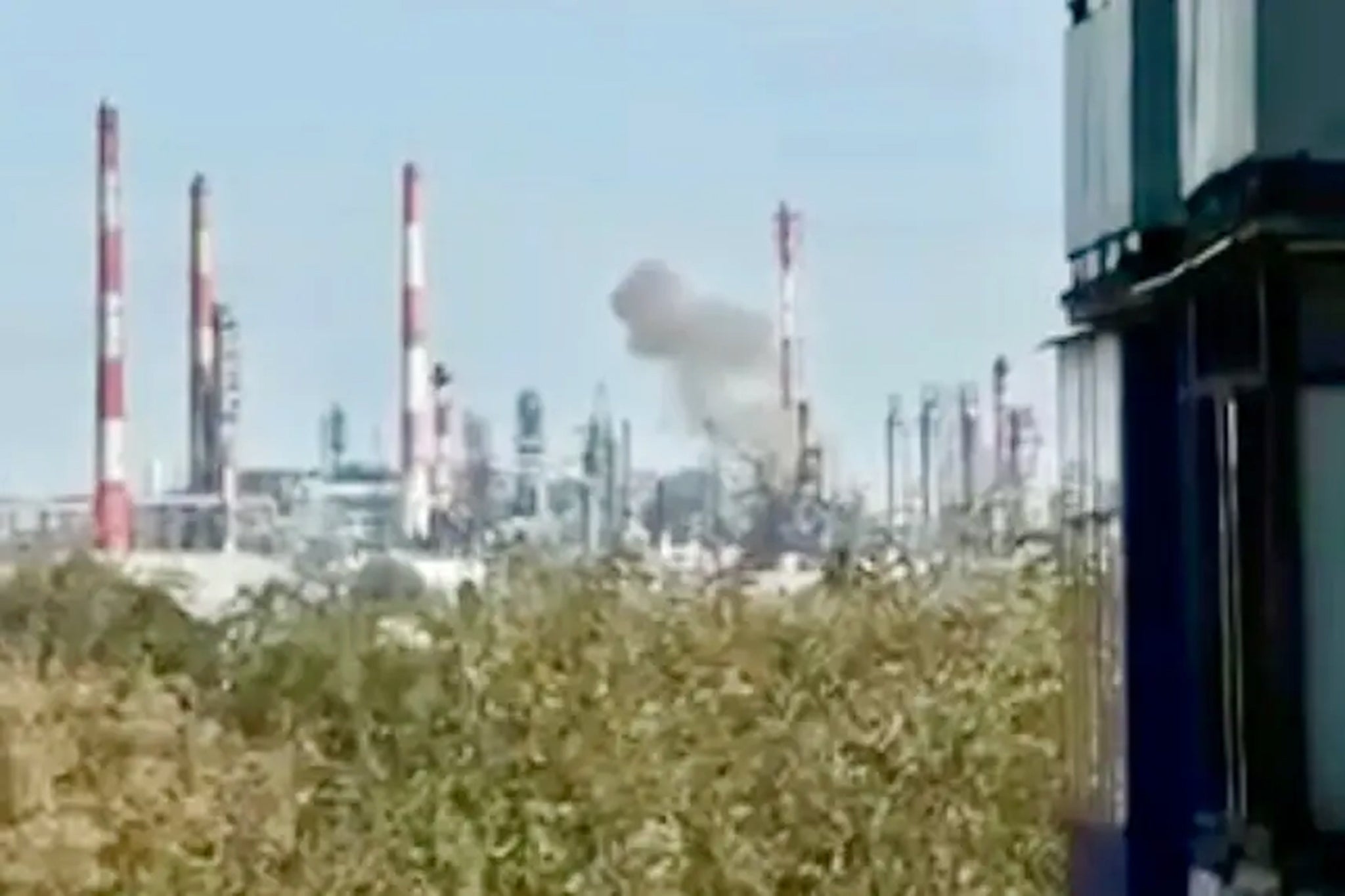 A fire at the refinery in Russia’s Orenburg Oblast on Friday