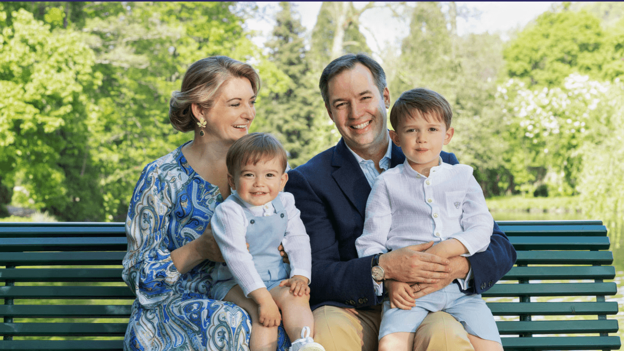 Family first! Grand Duke Guillaume and Grand Duchess Stéphanie of Luxembourg celebrate their accession with an adorable group photograph, as Europe's newest monarch promises to ensure a ‘normal childhood’ for his brood