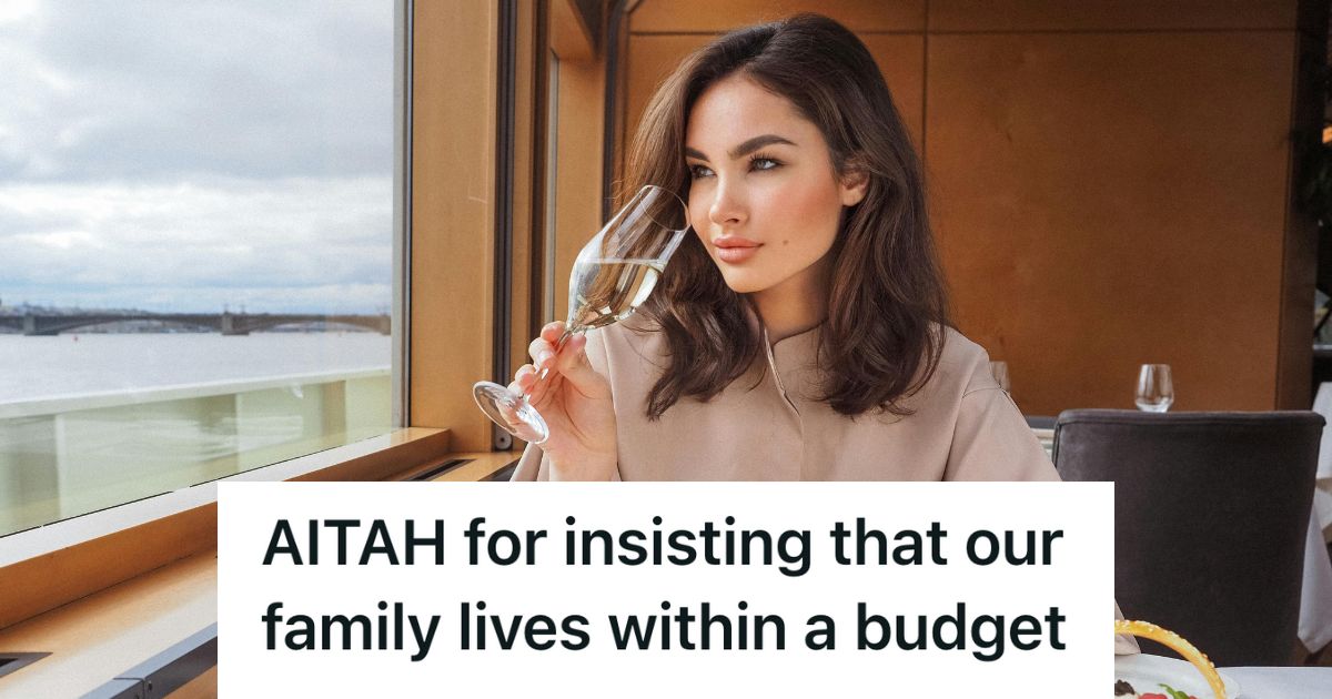 Woman drinking wine on a train while looking out the window