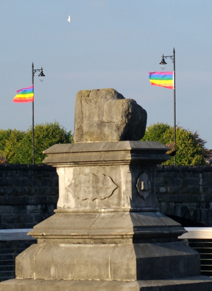 europride 2028 awarded - The Pride flags flying proud at the Treaty Stone in 2009. Photo by MunsterImages.ie .JPG