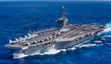 (Jan. 25, 2020) The aircraft carrier USS Theodore Roosevelt (CVN 71) transits the Pacific Ocean Jan. 25, 2020. The Theodore Roosevelt Carrier Strike Group is on a scheduled deployment to the Indo-Pacific. (U.S. Navy photo by Mass Communication Specialist Seaman Kaylianna Genier)