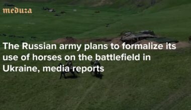 Send in the cavalry - The Russian army plans to formalize its use of horses on the battlefield in Ukraine, media reports