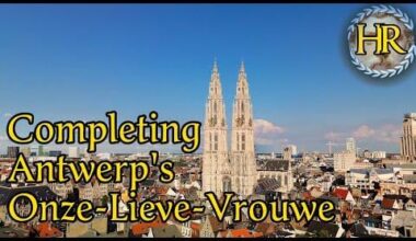 Reconstruction of the second tower of the Cathedral of Our Lady in Antwerp, Belgium :O