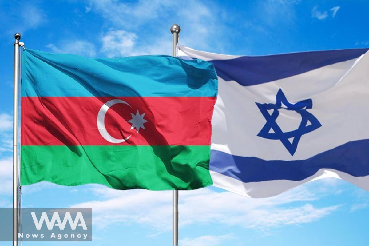 Israel and Azerbaijan flag