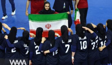 The Iranian women’s national youth handball team