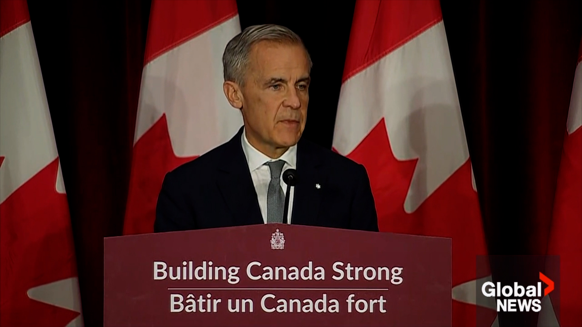Click to play video: 'Canada aims to ‘double non-U.S. exports’ over next decade, Carney says in pre-budget speech'
