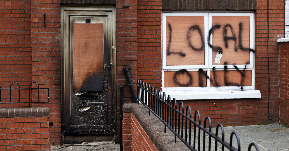 Police probe fire and graffiti at house in Belfast