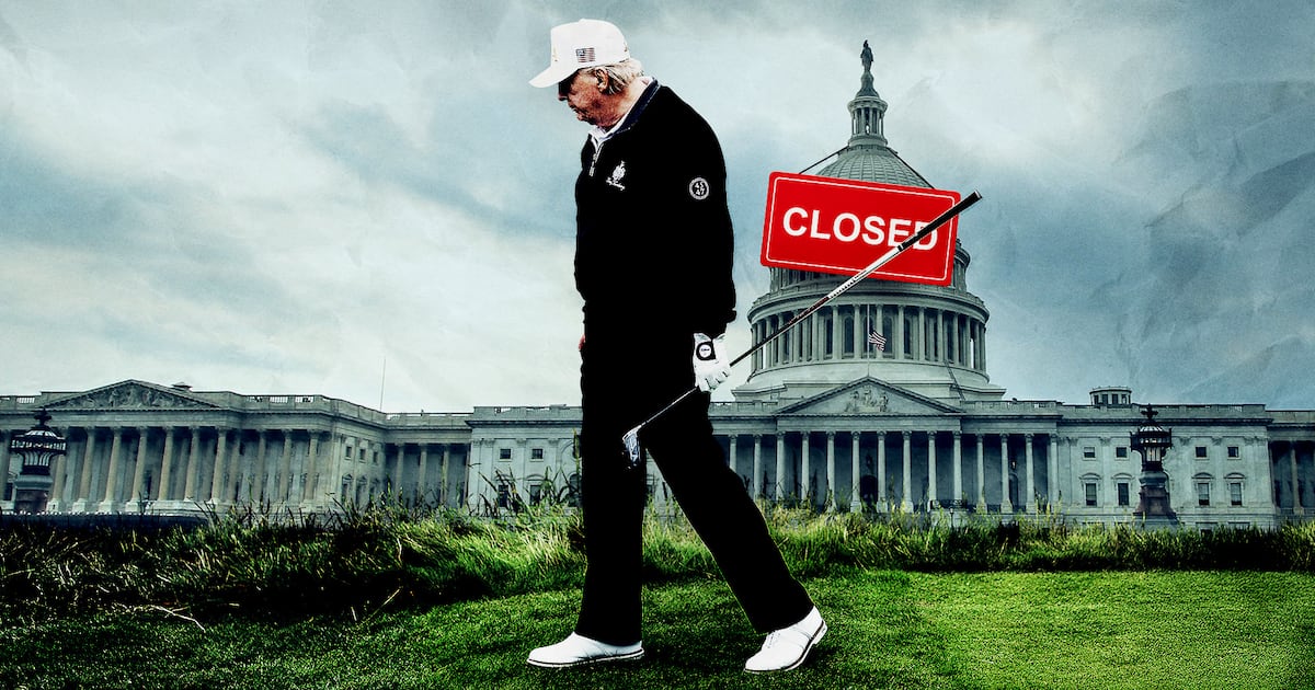 President Donald Trump Casually Golfs His Way Through Crippling Government Shutdown